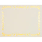 Certificats St. James Elite Bond – Lin naturel avec motif Déco à métallisation de ton or – Paquet de 12-Crée une récompense distinctive pour les employés, les clients, les bénévoles ou les étudiants