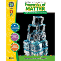 Classroom Complete Press Matter & Energy Series Properties Of Matter Book, Grade 5-8-Découvrez ce qu'est la matière et ce qu'elle n'est pas. En savoir plus sur et la différence entre un mélange et une solution. Plein d'activités pratiques pour comprendre les divers changements physiques et chimiques de la matière.
