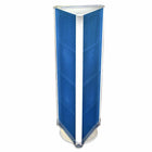 Azar Displays – Présentoir de plancher à panneaux perforés sur 3 côtés, 60 x 16 po, bleu (700450-BLU)-Repose sur une base rotative