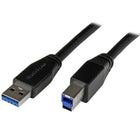 StarTech ® Câble USB 3.0 actif USB-A vers USB-B de 10 m (30 pi), M/M-Conçu pour dépasser la portée des câbles USB 3.0 standards, le signal est automatiquement corrigé pour atteindre des distances allant jusqu’à 10 m