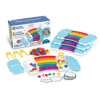Learning Resources - Rainbow Sorting Trays Édition salle de classe-Les élèves apprennent un arc-en-ciel de tri, de motifs et de compétences d'ajout précoce avec cet ensemble d'activités dynamiques !
