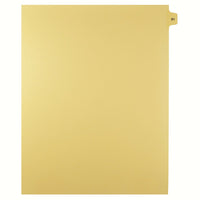 Markmaker - 25 tabs/PQT, 5 PQT/Boite, Intercalaires imprimes Legal, Chamois, 1/15th coupe| format lettre, sans trous, Numero 91-Intercalaires imprimes Legal