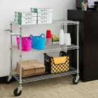 Trinity – Chariot chromé à 3 tablettes EcoStorage certifié NSF (TBFZ-0902)-Fini chromé