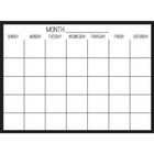 Calendrier mensuel noir sur transparent-Comprend un marqueur effaçable à sec / planche en liège, des punaises et un marqueur effaçable à sec