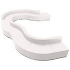 Flash Furniture – Alon Series ZB803570SWH, ensemble de réception 11 pièces, cuir, blanc-Revêtement doux en cuir blanc.