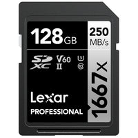Lexar, Carte mémoire 128Go SDHC 1667x UHS-II-Carte Lexar Professional 1667x SDXC UHS-II