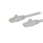 StarTech.com - Câble de raccordement Ethernet Cat6 avec connecteurs antiaccrochements RJ-45, 30 pi, blanc (N6PATCH30WH)-Protecteurs de pinces pour connecteur RJ-45 empêchent le câble de s’accrocher ou de briser pendant l’installation