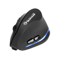 Marvo Scorpion Wireless 2.4Ghz, 2400DPI avec batterie rechargeable, lumière LED bleue, souris de jeu ergonomique pour droitier-Design haut de gamme avec un soutien optimal de la paume