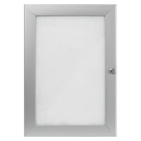 SECO - Étui de cadre d'affichage intérieur/extérieur verrouillable - 24 po l x 36 po H - Argent-Un boîtier verrouillable imperméable pour l'intérieur ou l'extérieur afin d'afficher des affiches, des images et des avis - peut être utilisé à l'intérieur et à l'extérieur