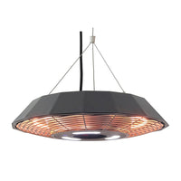 Energ+ – Chaufferette électrique infrarouge d'extérieur BLK Hea 21568, à suspendre-Radiateur infrarouge de gazebo, à suspendre, étanche