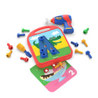 Educational Insights - Conception et perceuse® ABC & 123s-Encourage la créativité : Une fois qu'ils ont fini de pratiquer l'ABC et les 123, les enfants peuvent utiliser la perceuse et les boulons pour concevoir leurs propres images et motifs personnalisés sur le plateau