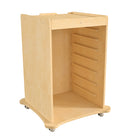 Flash Furniture - Chariot de rangement pour panneaux d'accessoires muraux STEAM Bright Beginnings de qualite commerciale,en bois-Peut contenir jusqu'à 8 tableaux d'accessoires muraux