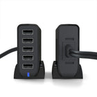 NXT Technologies - Station de recharge USB à 5 ports, noir (NX56821)-Cordon d'alimentation de 5 pi
