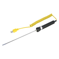 REED R2940-NIST Sonde pour l'air/gaz type K-Cette sonde thermocouple de surface est conçue pour des mesures de température sur une surface plane ou convexe. Son ruban exposé permet un contact direct avec la surface. Ce produit comprend un certificat ISO avec toutes les données et les incertitudes.