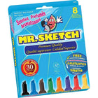 Mr. Sketch - Marqueur aquarelle parfumé − Pointe biseautée − Couleurs assorties-L'ensemble comprend rouge/cerise, bleu/myrtille, vert/menthe, jaune/citron, noir/réglisse, marron/cannelle, orange/orange, violet/raisin