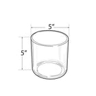 Azar Displays – Bac cylindrique de luxe pour comptoir, 5 po, 4/paquet (556335)-Dimensions : 5 haut. x 5 prof. (po)