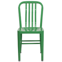 Chaise pour l’intérieur et l’extérieur, métal, vert (CH-61200-18-GN-GG)-Chaise moderne style industriel