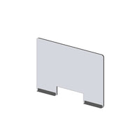 Avant de pare-haleine modulaire Mark Maker - Acrylique transparent 1/4" - panneau de 30" Lx23,5"H - 2 rails inférieurs de 8"-Fixez les côtés des panneaux modulaires pour étendre la longueur de votre diviseur à l'aide de charnières en plastique (charnières flexibles).
