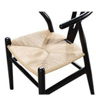 Nicer Furniture - chaise Wishbone Wegner - noir - paquet de 2-Construction robuste
