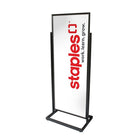 Futech BH-56F Support de plaque de signalisation au sol, 60 po H x 24 po L x 15 po P, Noir mat-Taille du cadre: 22 po W x 56 po H
