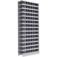 Metalware – Étagère enclenchable RK384, 15 tablettes, 36 x 18 x 88 (po), gris pâle-Système de tablettes ajustables offrant un espace de rangement solide, mais économique qui convient à vos besoins