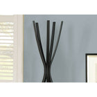 Monarch Specialties - 2017 Patere -  Style Contemporain Metal Noir Satine-Peut être placé dans votre corridor, salle de bain, boudoir...