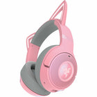 Razer - Casque sans fil Kraken Kitty V2 BT Quartz Edition avec oreilles RVB Kitty-Bluetooth 5.2 Avec Mode Jeu: Pour des performances fluides à faible latence - Profitez d’un son fluide et sans saccades, idéal pour de longues heures de jeu ou de streaming IRL. La latence réduite du Mode jeu vous aidera à faire la différence sur vos titres compétitifs préférés.
