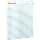 Post-it® – Tablette de feuilles autocollantes pour chevalet, blanc quadrillé, 25 po x 30 po-Carte robuste à l'arrière avec poignée pour bien se transporter