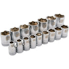 Dynamic Tools – Ensemble de 16 douilles SAE à 6 pans, prise de 1/2 po, standards, 3/8 po à 1 5/16 po-Comprend : 3/8, 7/16, 1/2, 9/16, 5/8, 11/16, 3/4, 13/16, 7/8, 15/16, 1, 1/16, 1 1/8, 1 3/16, 1 1/4, 1 5/16 (po)