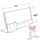 Azar Displays – Porte-affiche avec porte-brochure fixe, 10/paquet (252043)-Porte-document