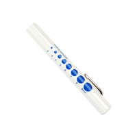 Wasip - Lampe-stylo jetable avec jauge de pupille-Faisceau à haute intensité comprenant un guide utile de dilatation avec des points bleus allant de 2 à 9 mm