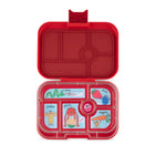 Yumbox Original - 6 Compartiments - Wow Rouge-Volume: Cinq portions de 1/2 tasse (environ 2,5 tasses) des groupes d'aliments essentiels, plus un espace pour trempette