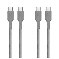 LOGiiX - Piston Connect USB-C à USB-C - Gris - Paquet de 2-Ce pack de 2 comprend 2 câbles USB-C vers USB-C de 1,2 m (3,93 pieds)
