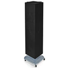 Azar Displays – Présentoir de plancher à panneaux perforés emboîtables sur 4 côtés, 60 x 14 x 14 po, noir (701465-BLK)-Pivote sur une base carrée à roulettes