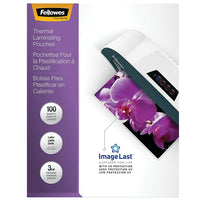 Fellowes - Pochettes de plastification ImageLast - lettre - 3 mil - paquet de 100 (52454)-Épaisseur : 3 mil