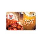 The Bigs Ultimate Sports Grill – Carte-cadeau de 25 $-Les récompenses Air Miles ne s'appliquent pas sur l'achat de cartes-cadeaux.