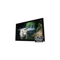 EluneVision – Écran Reference Studio 4K à cadre fixe, 108 po, 16:9-Dimensions : 108 po affichable à la diagonale (94 po x 52 po) avec bord au cadre de luxe en aluminium recouvert de feutre taupé noir de 5 po