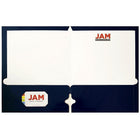 JAM PaperMD – Chemise lustrée à 3 trous et à 2 pochettes, bleu marine, 50/paquet-Capacité : 200 feuilles