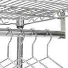 Nexel Porte-manteau a 2 tablettes et 12 cintres - 36 L x 24 D x 63 H - Chrome-Chrome/Argent