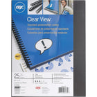 GBC - Couvertures de présentation standard ClearView, 8 3/4 x 11 1/4 po, coins arrondis, incolore, paq./25-Utilisez avec des feuilles de 8-1/2 po x 11 po pour obtenir un fini élégant chaque fois.
