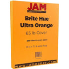 JAM Paper Papier cartonné Brite Hue, 8-1/2 x 11 po, orange intense, 250/pqt-Orange intense