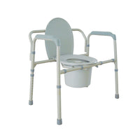 Drive Medical – Chaise d’aisance bariatrique robuste et pliante-Gris, en acier