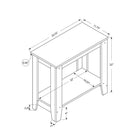Monarch Specialties - 3134 Table D'Appoint - Noir/Dessus Gris-Dimensions du produit: 24 po L x 12 po W x 22 po H