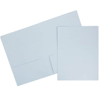 JAM PaperMD – Chemise de présentation à deux pochettes, 9 x 12 po, bleu pastel 100/paq.-Bleu pastel