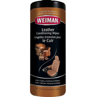 Weiman - Lingettes pour cuir - 30 lingettes/boîte-Conçues pour nettoyer, traiter et protéger le cuir