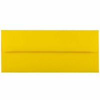JAM Paper #10 Enveloppes de couleur professionnelles - 4,125" x 9,5" - Jaune recyclé - Paquet de 50-Couleur : Enveloppes jaunes