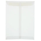 JAM Paper Enveloppes ouvertes au bout papier vélin translucide avec fermeture gommée, 10 x 13 po, transparent, 1000/paquet-Transparent