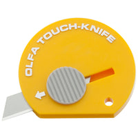 OLFA - Couteau jetable à usage multiple avec lame rétractable TK-4 - jaune-Coupeur compact semi-automatique jetable pour l'ouverture de boîtes et autres