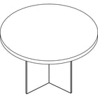 Office Star - Table de conférence ronde de la collection Napa, 47 po, fini ceri-Surfaces laminées thermoliées résistant aux égratignures