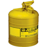 JustriteMD – Bidon de sécurité de type I sans entonnoir, 2 gal, 9 1/2 x 13 3/4 po, jaune-Les bidons de sécurité de type I sont conçus avec un seul bec pour remplir et verser toutes sortes de liquides inflammables
